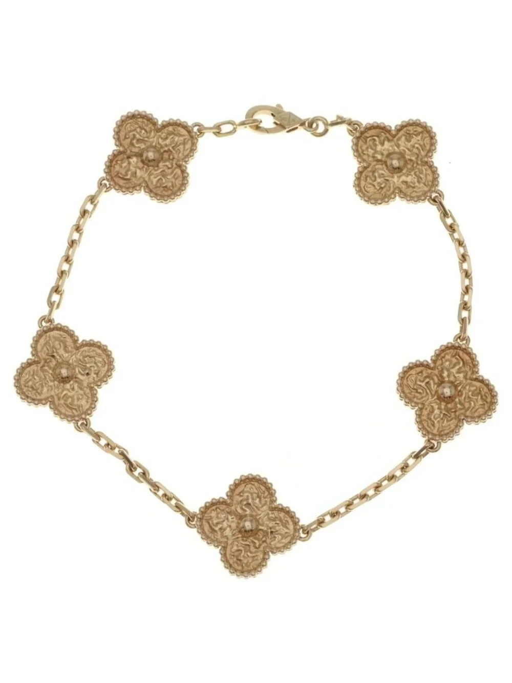 Van Cleef & Arpels Vintage Alhambra Bracelet Motif Pink Gold